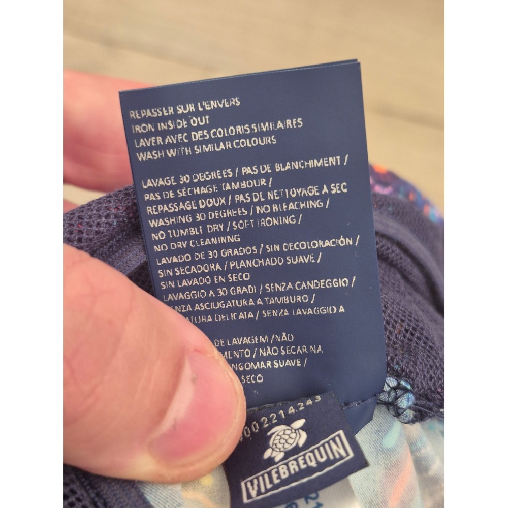 Vilebrequin St Tropez Mens Firework Starfish Print Swim Trunks Navy Blue Large - Picture 9 of 13